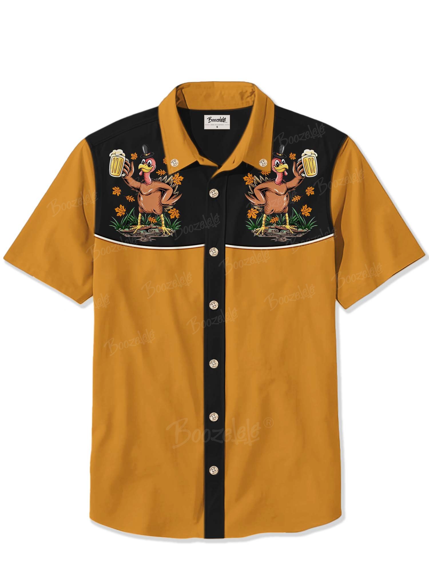 Thanksgiving Turkey And Beer - 100% Cotton Shirt
