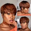 Short Wig Brown Pixie Cut Short Straight Wig