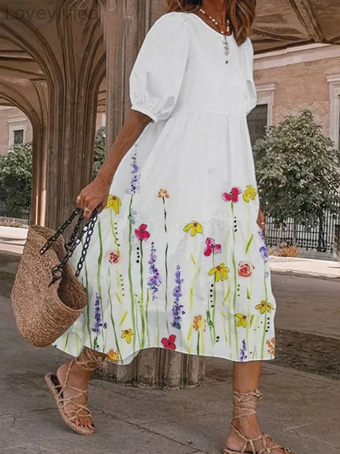 Women's Floral Print Casual Dress