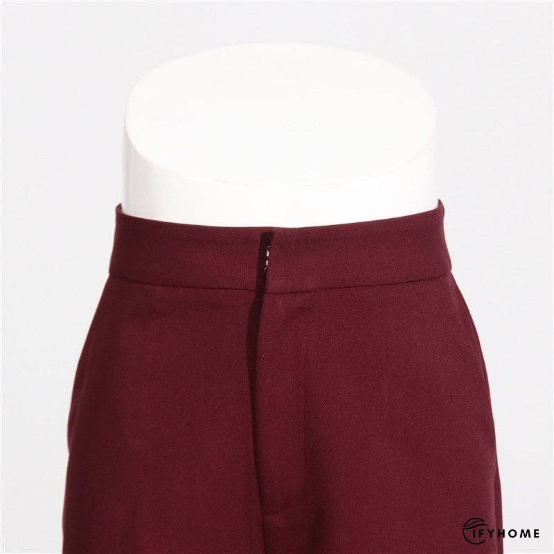 Collar Pocket Patchwork Suit Trousers Suit | IFYHOME