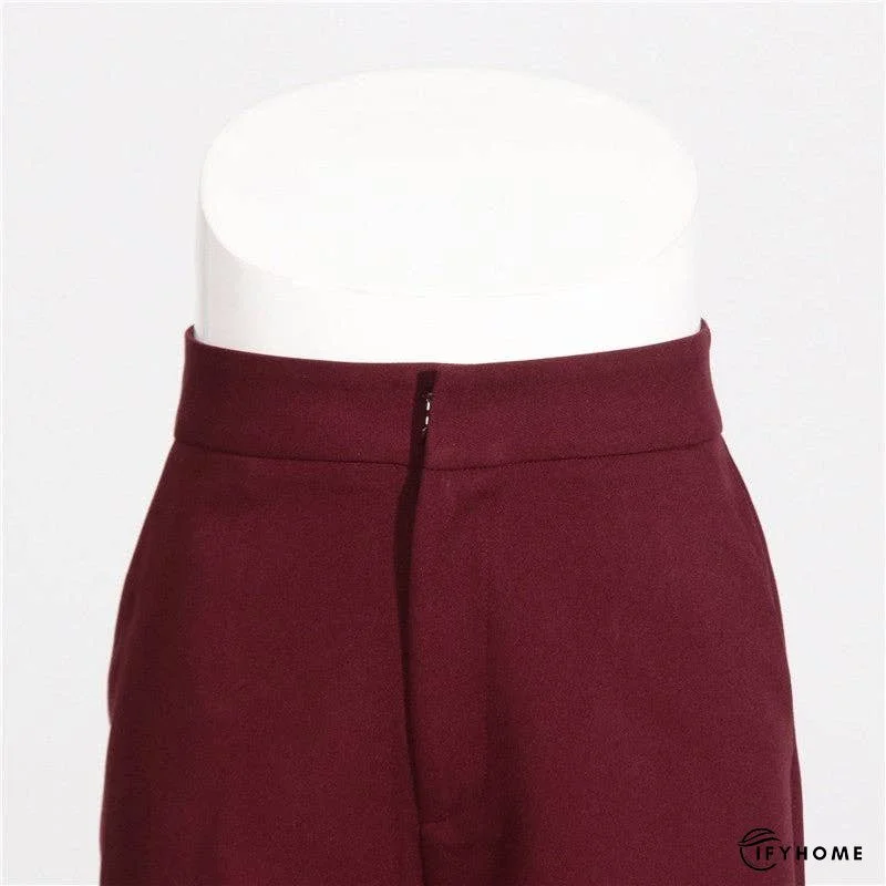 Collar Pocket Patchwork Suit Trousers Suit | IFYHOME