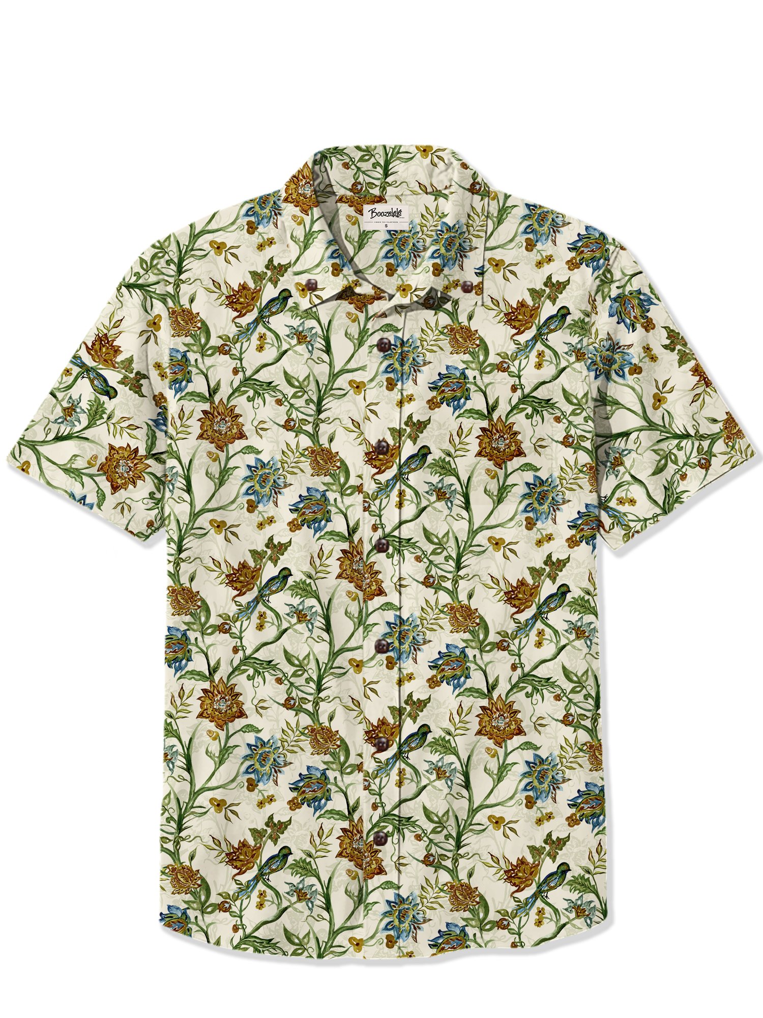 【Brooklyn Bees Design Studio X Boozelele】Easter Symphony of Blooms and Birds- 100% Cotton Shirt