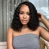 Glueless Brazilian Natural Black Curly Bob Wig