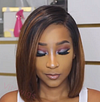 Black Gradient Light Brown Brazilian Straight Hair BOB Wigs Lady Wig