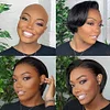 Glueless Brazilian Black Straight Hair Lace BOB Wigs Lady Wig