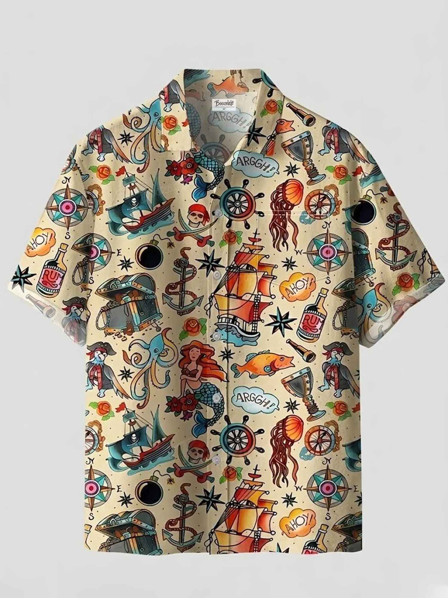 Pirate's Treasure Cotton-blend Pleated Shirt