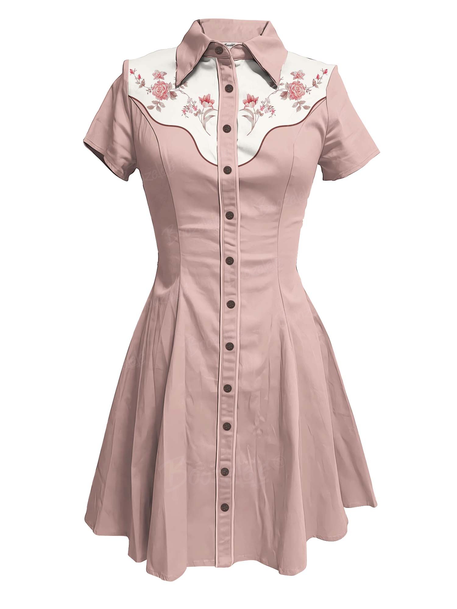 Pink Flower - 100% Cotton Dress