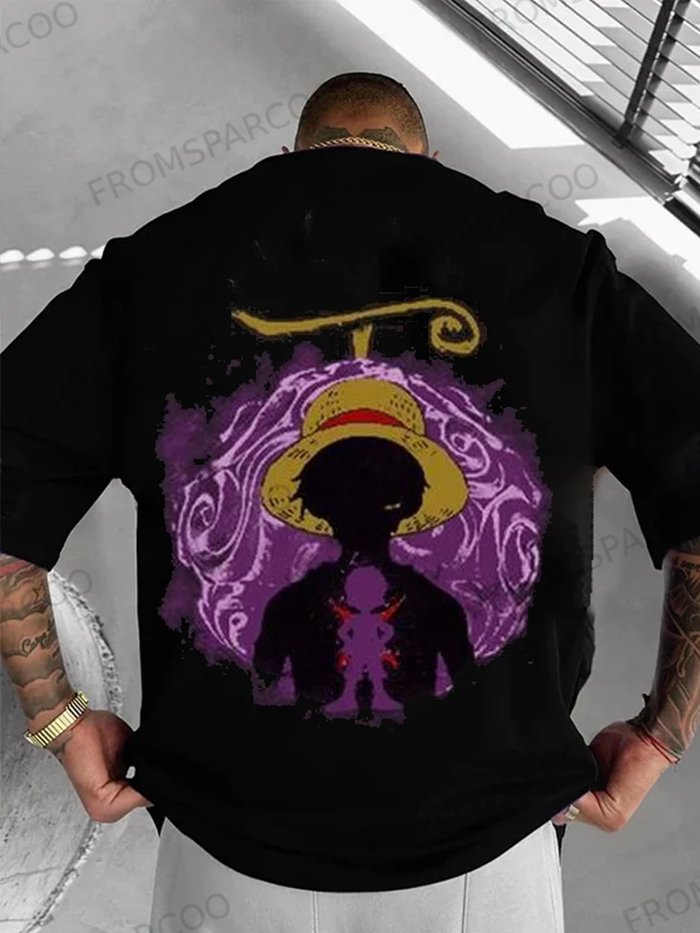 Oversized Unisex Anime Back Large Print T-Shirt