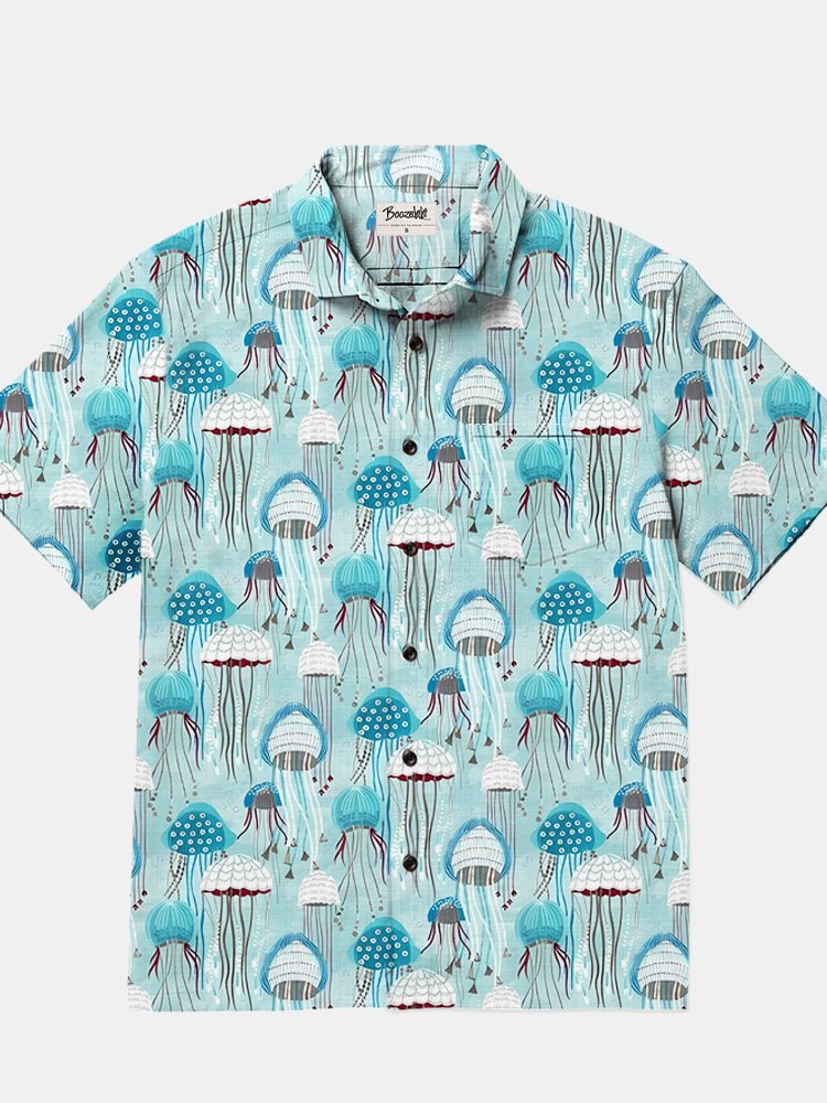 Jellyfish Drifting - Slub Linen Shirt