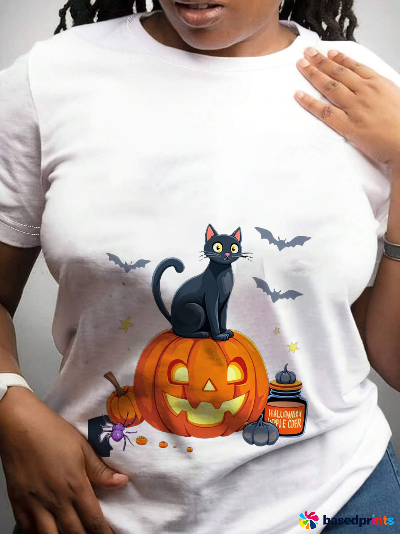 Halloween Cat Pumpkin Shirt