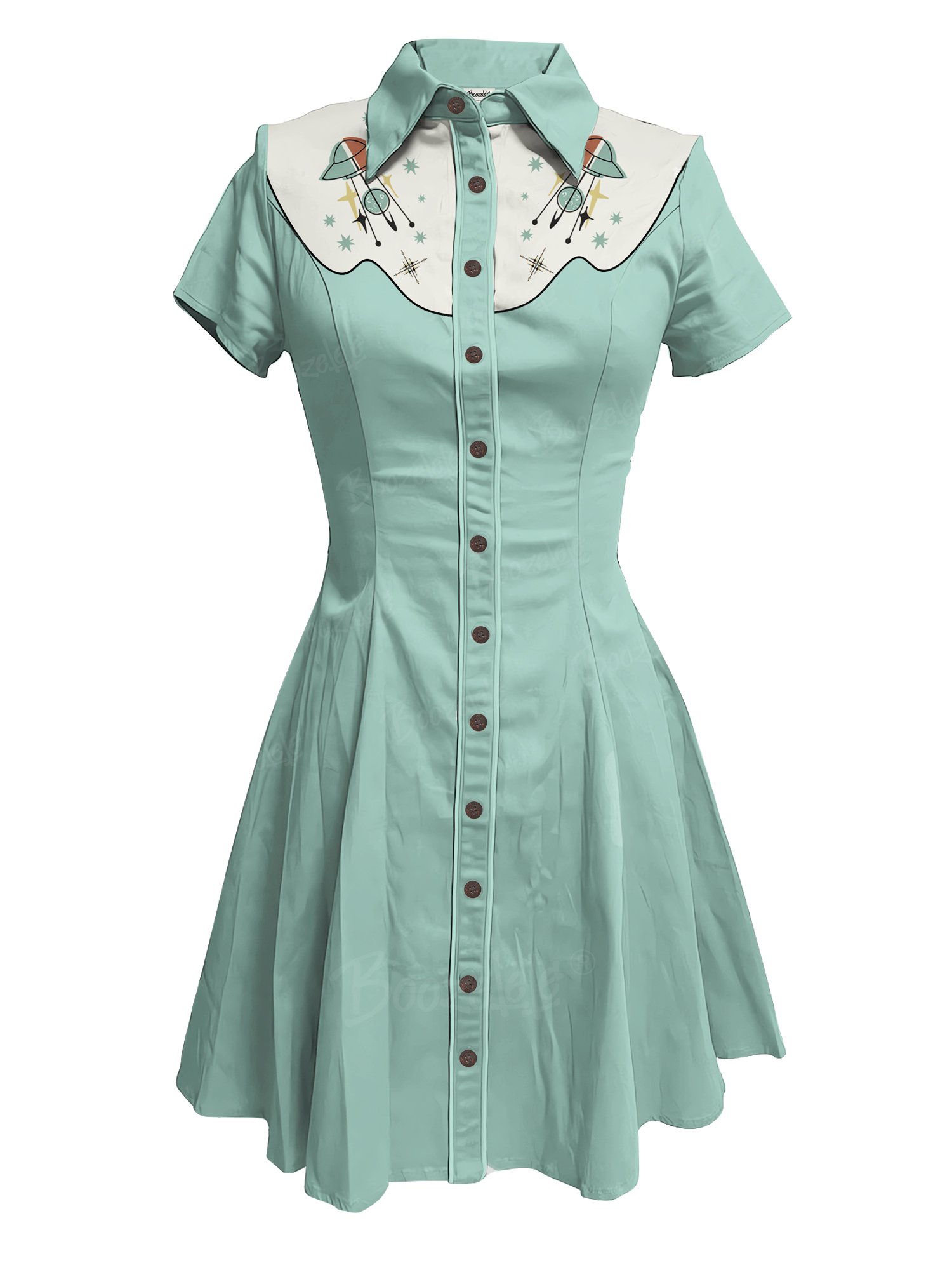 Spaceship orbiting planet - 100% Cotton Dress