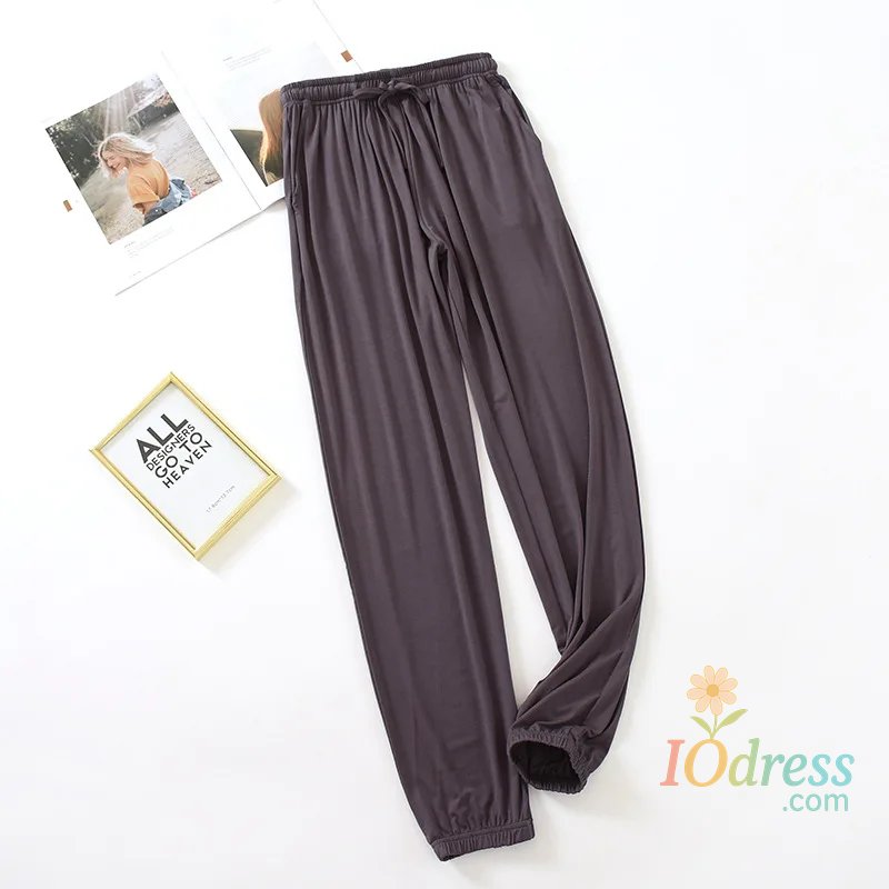 IO Dress Japanese new style home service ladies pants spring and summer thin modal loose large size solid color home pants women bottoms