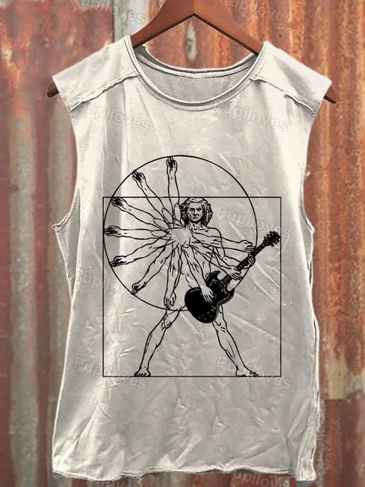 Pupiloves Pupiloves Music Funny Jesus Art Illustration Unisex Classic Tank Top