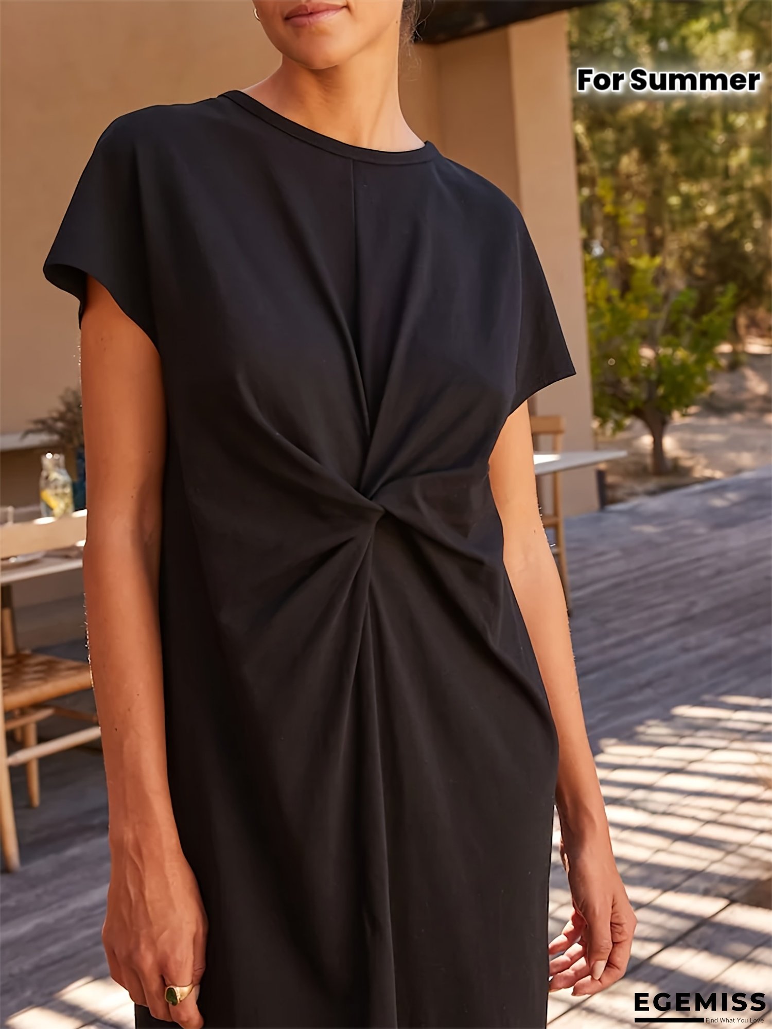 Women's Elegant Black Dresses - Summer Formal & Casual Outfits - Machine Washable Everyday to Evening Chic Attire - Women's Fashion Clothing, Outdoor Attire, Flowy Fabric | EGEMISS