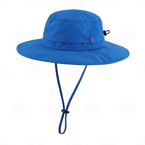 Home Prefer UPF50+ Mens Sun Hat Wide Brim Fishing Hat Portable Cowboy Bucket Hat