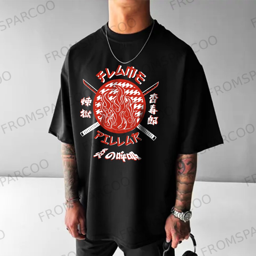 Unisex Casual Anime Printed T-Shirt