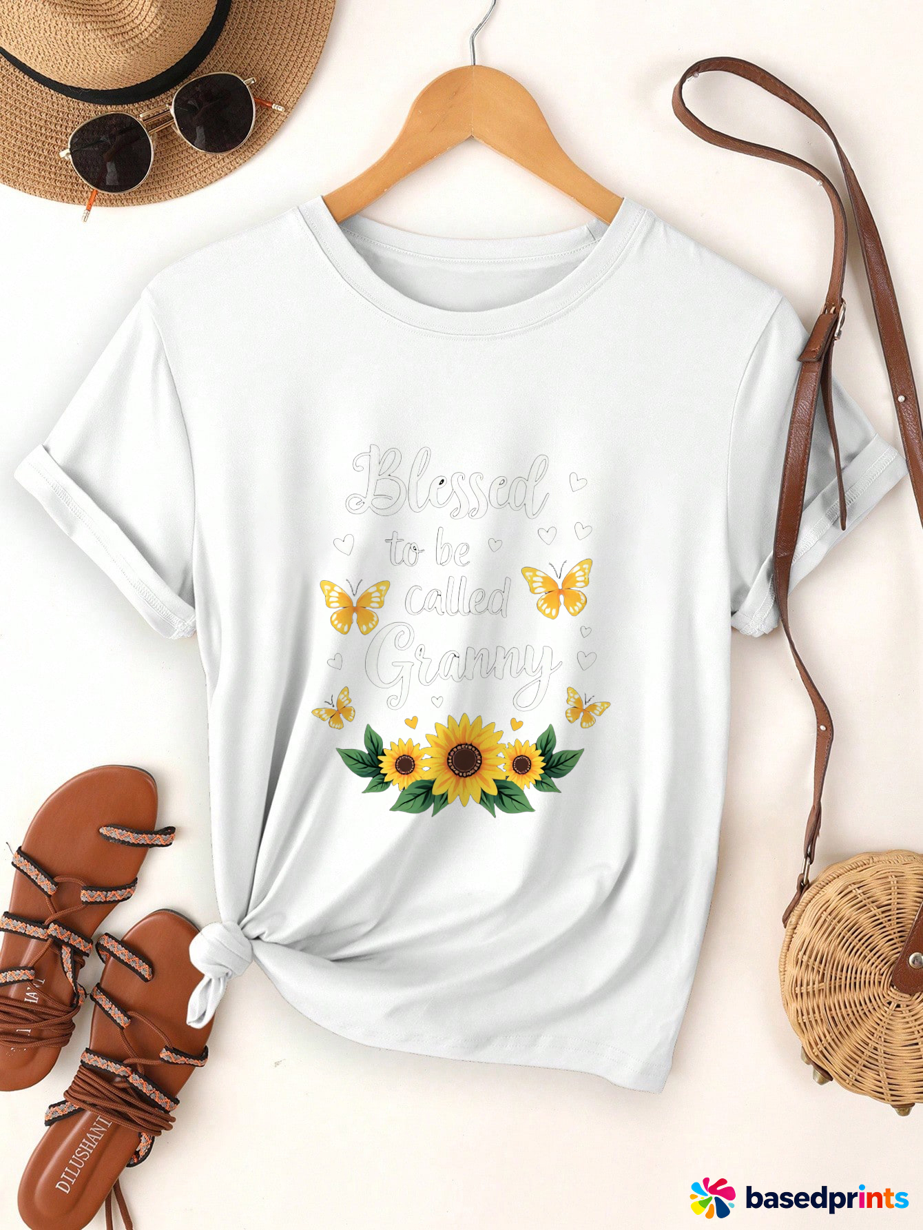 Blessed Called Granny T-Shirt Women Summer Casual Short Sleeve Tee Tops