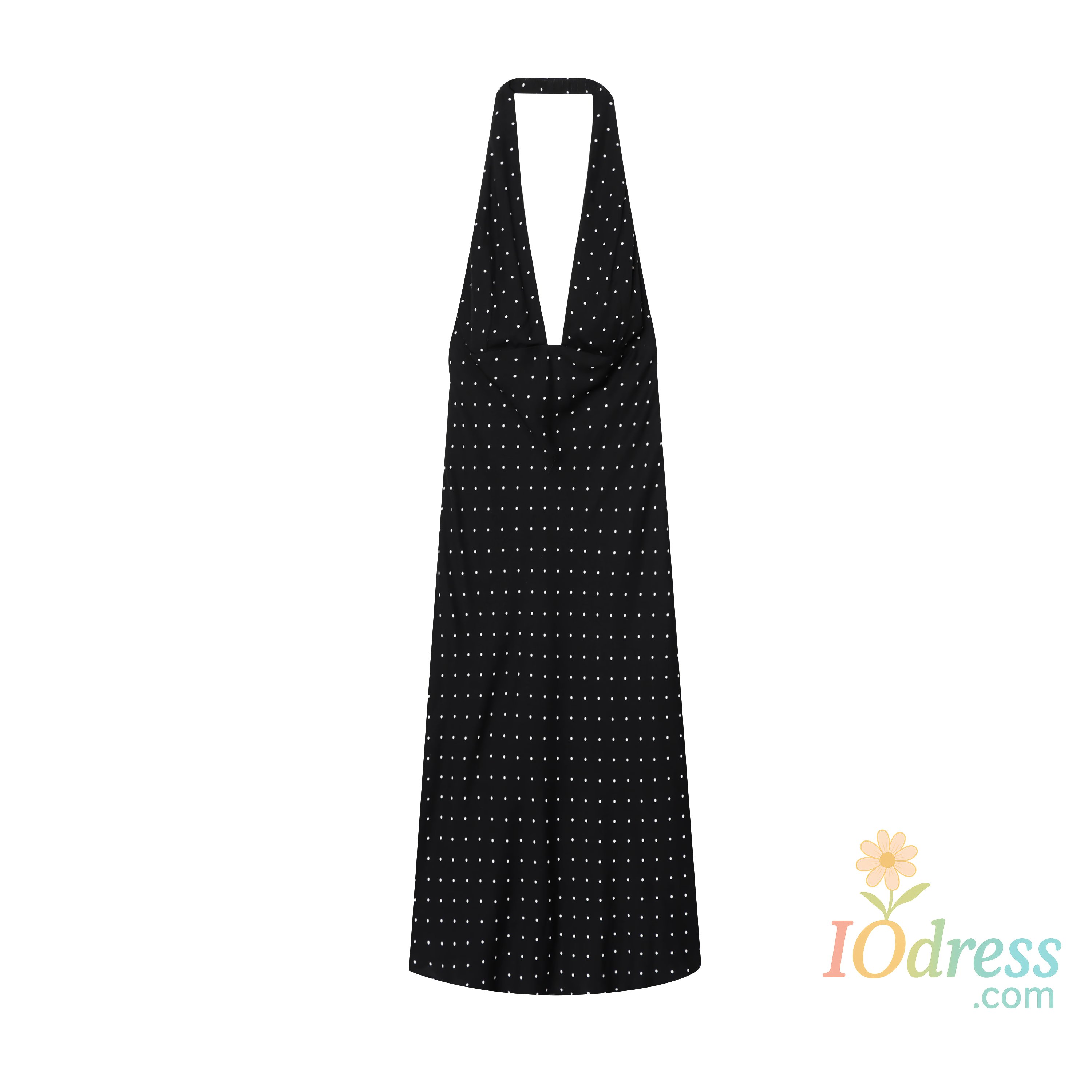 IO Dress TRAFZA Vintage Modern Polka Dot Halter Dress Women's Suspender Backless Slim Dress 2025 Summer Fashion Holiday Dating Lady Dress IO Dress