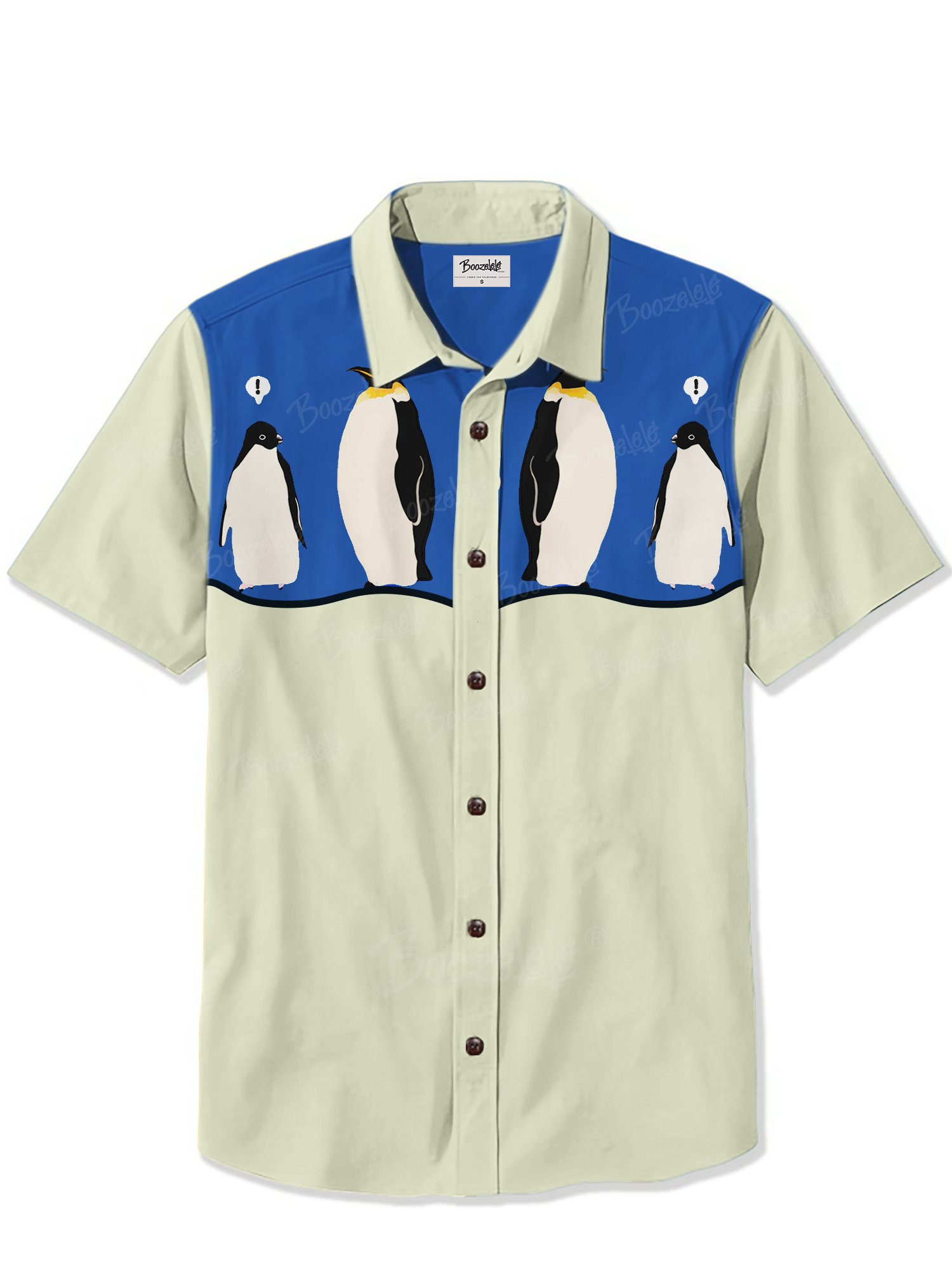 Little Penguin Meets Emperor Penguin- 100% Cotton Shirt
