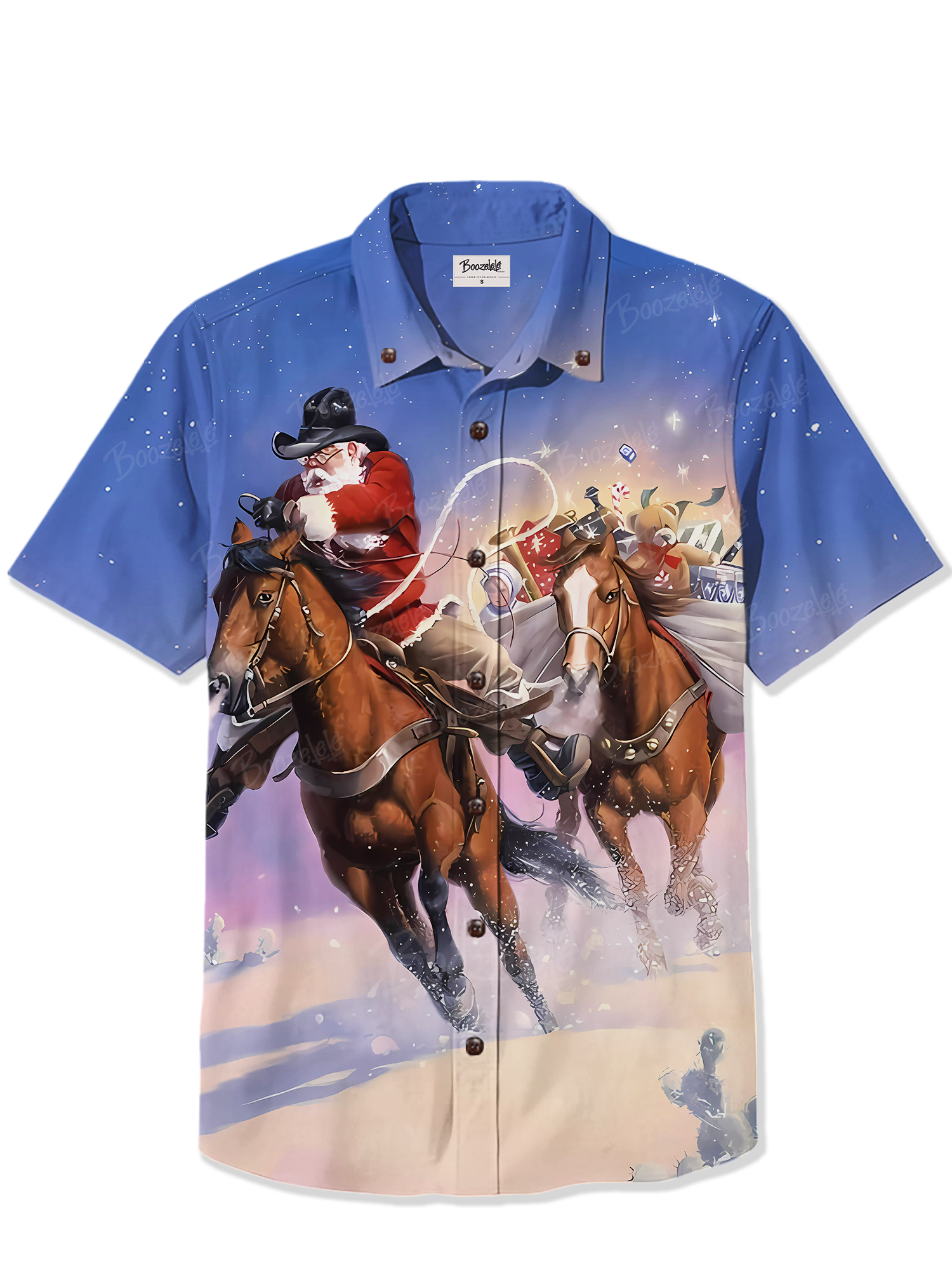 Christmas Santa Elk - 100% Cotton Shirt
