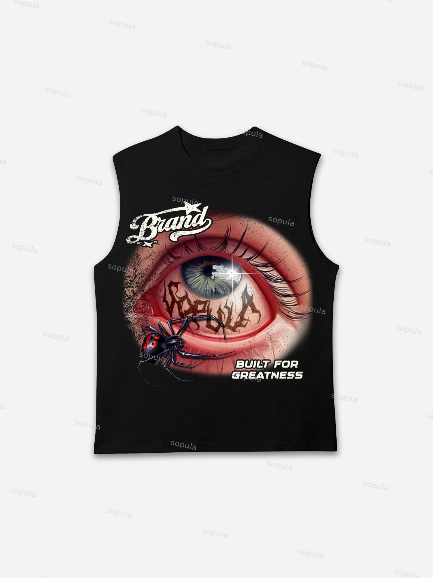 Eyes Spider Vintage Graphic Tank Top
