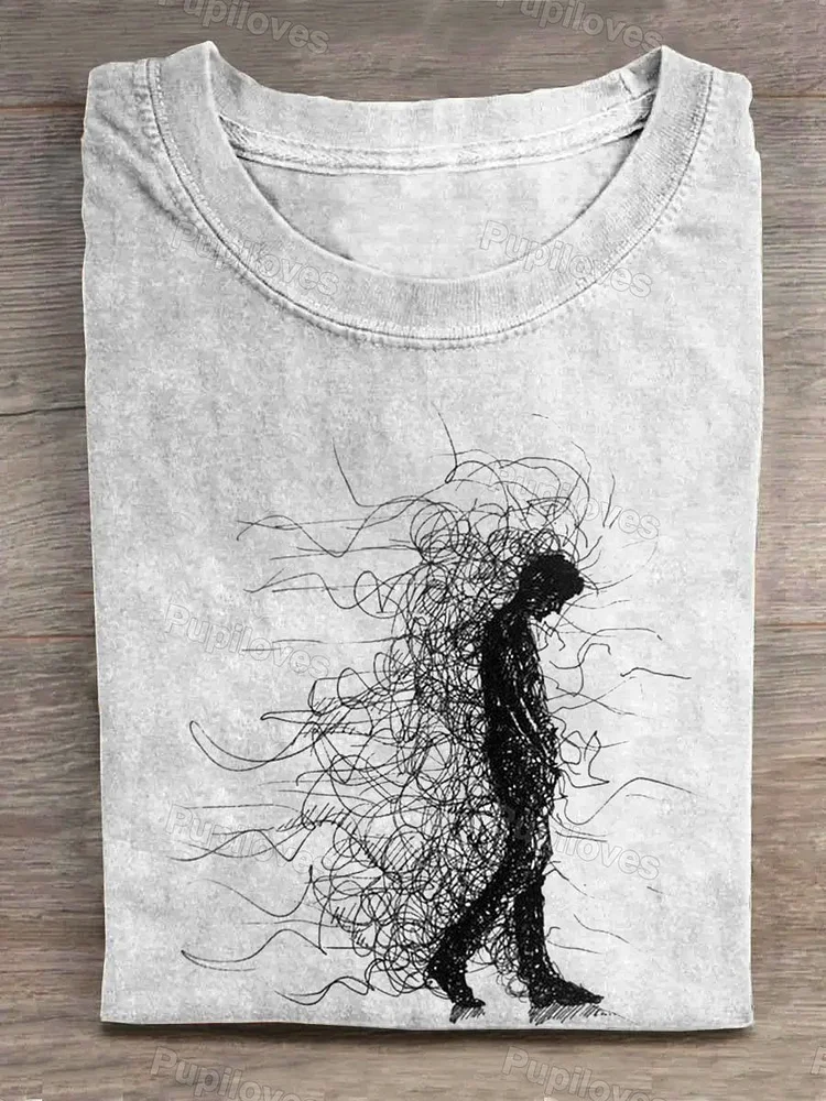 Pupiloves Pupiloves  People Caught in Lines T-shirt