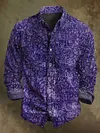 Vintage Floral Print Casual Long Sleeve Shirt