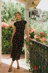 Ellianna Floral Maxi Dress in Black