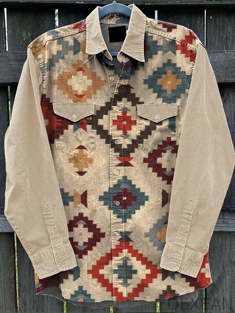 Men's Western Cowboy Buttons Shirt