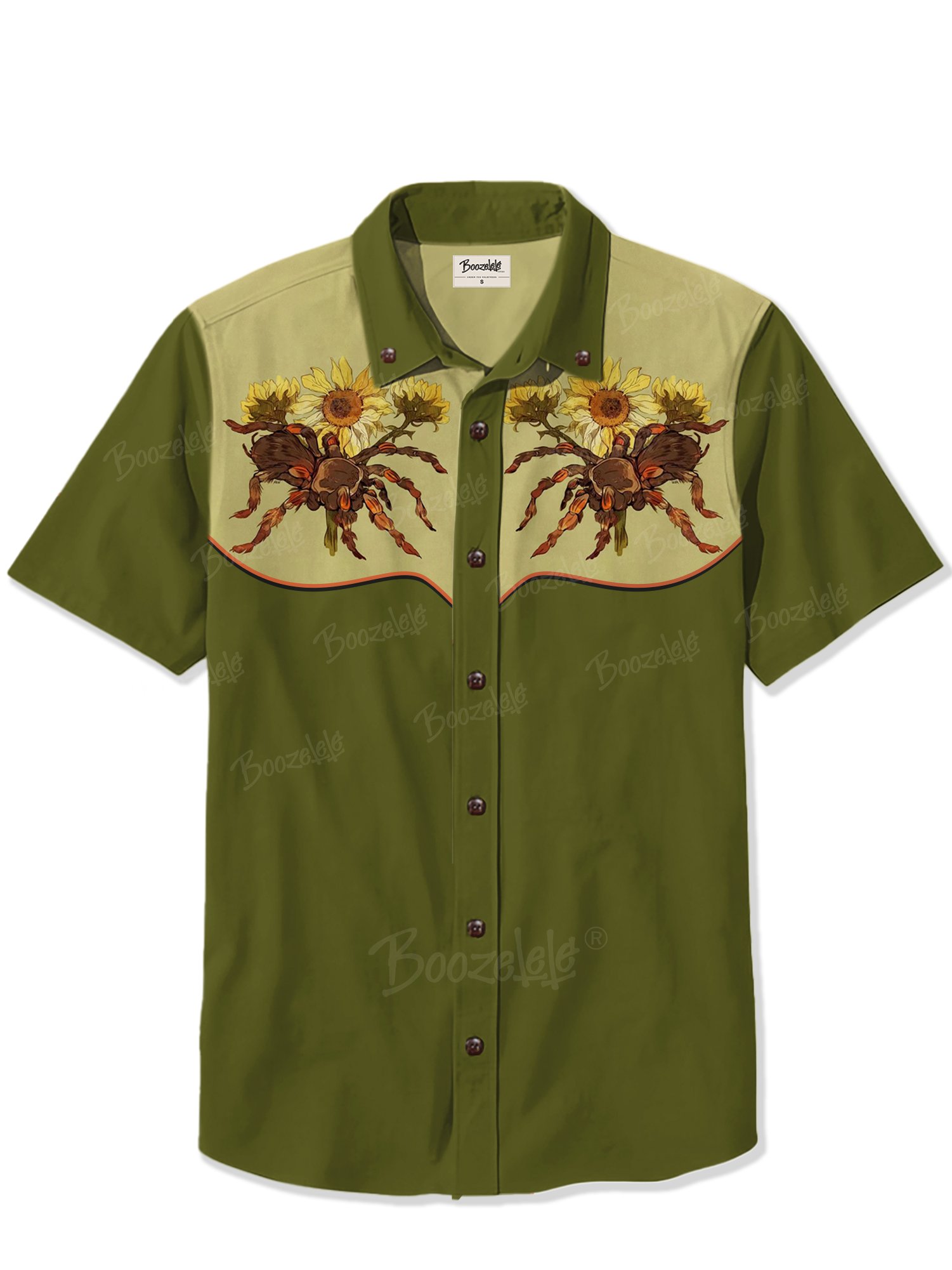 Spider And Sunflower - 100% Cotton Shirt