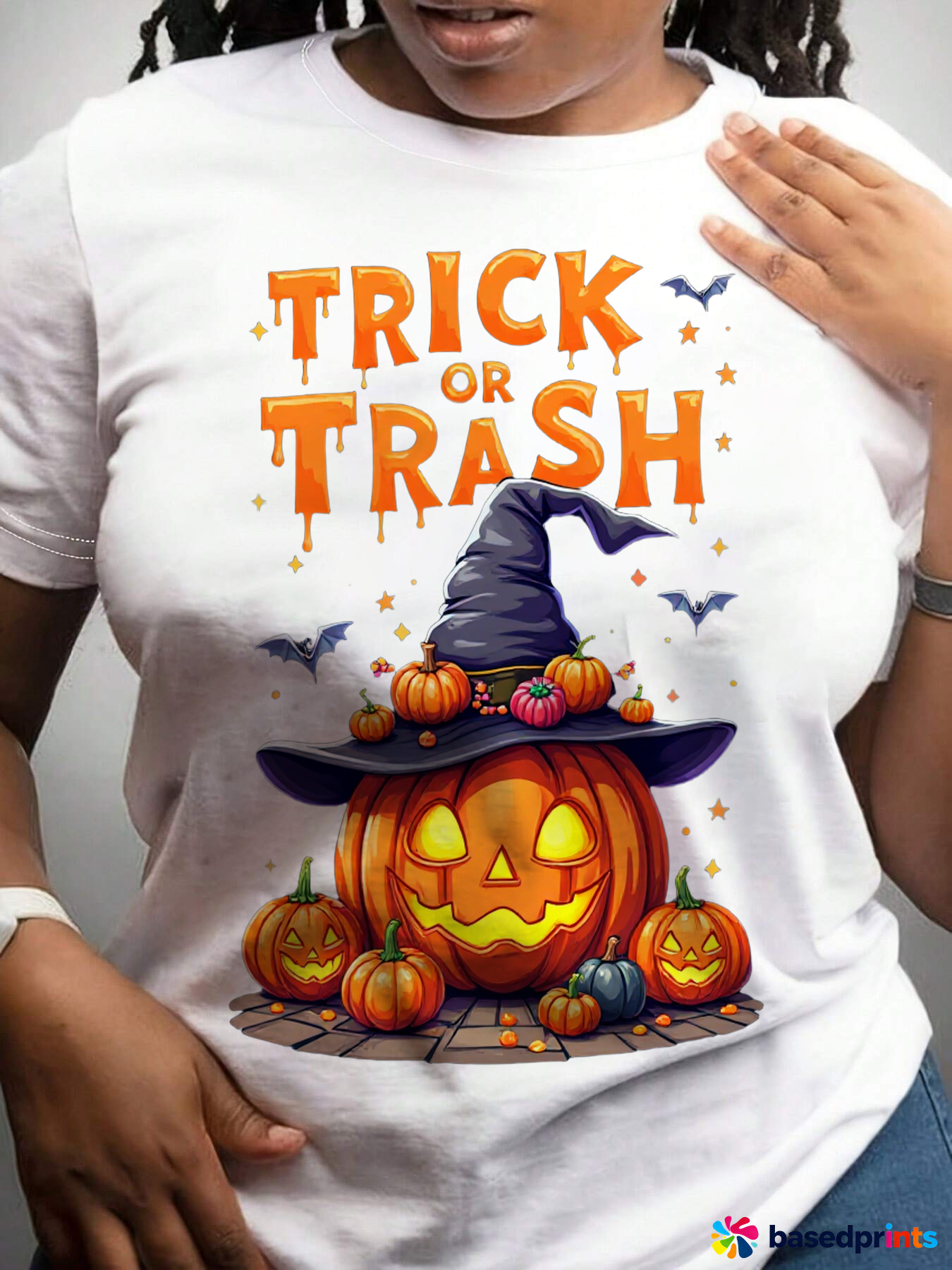 Halloween Trick or Trash Pumpkin Shirt