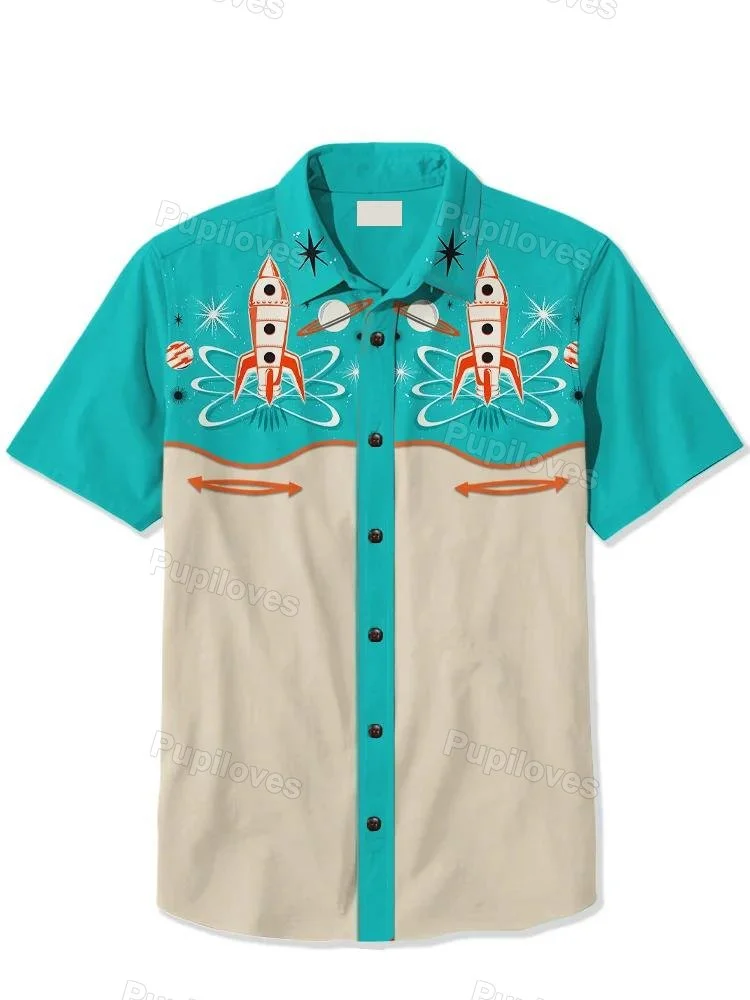 Pupiloves Pupiloves 1950s Interstellar Atomic Shirt