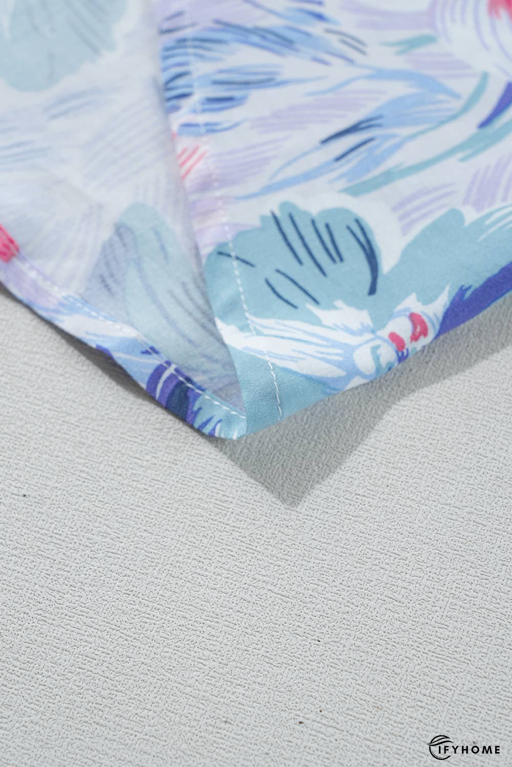 Floral Surplice Neck Shirred Waist Mini Dress | IFYHOME