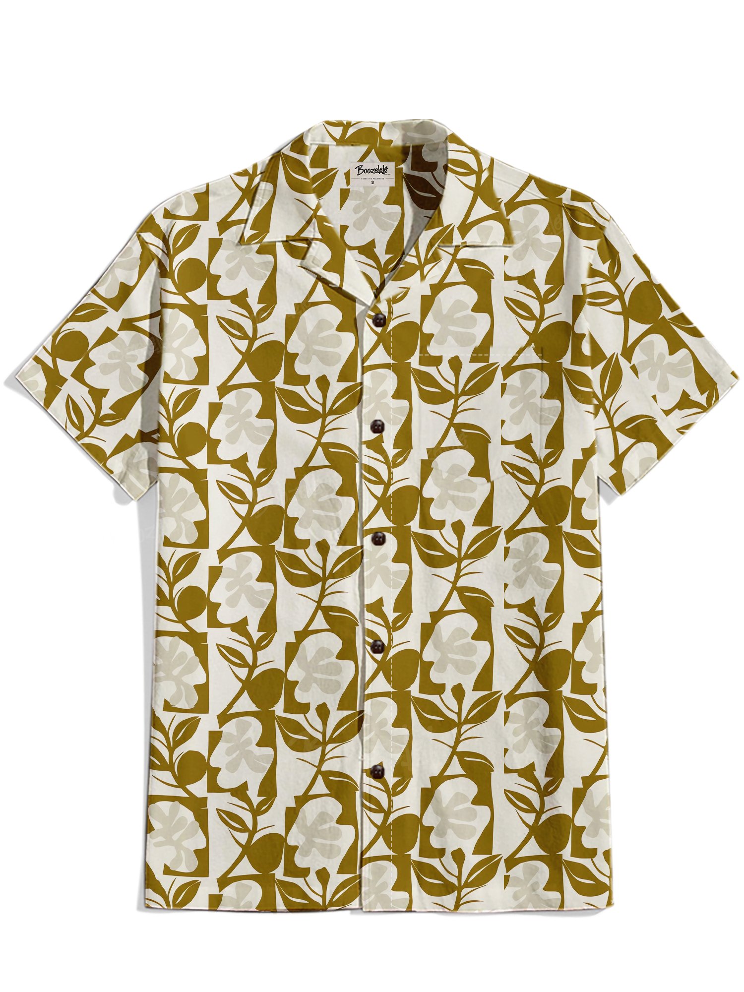 Color Matching Flowers - 100% Cotton Cuban Collar Shirt