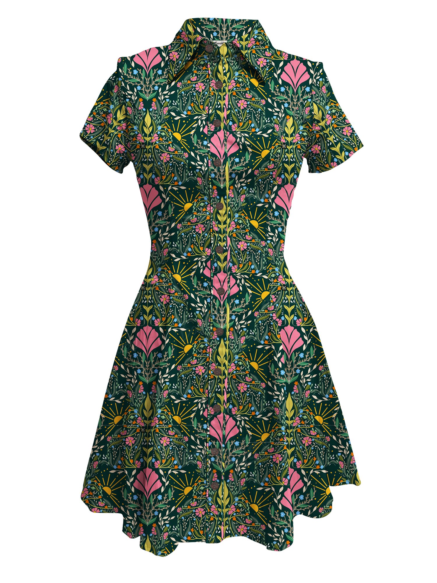 【Mitali Maijarkar X Boozelele】Easter Floral Elegance  - 100% Cotton Dress