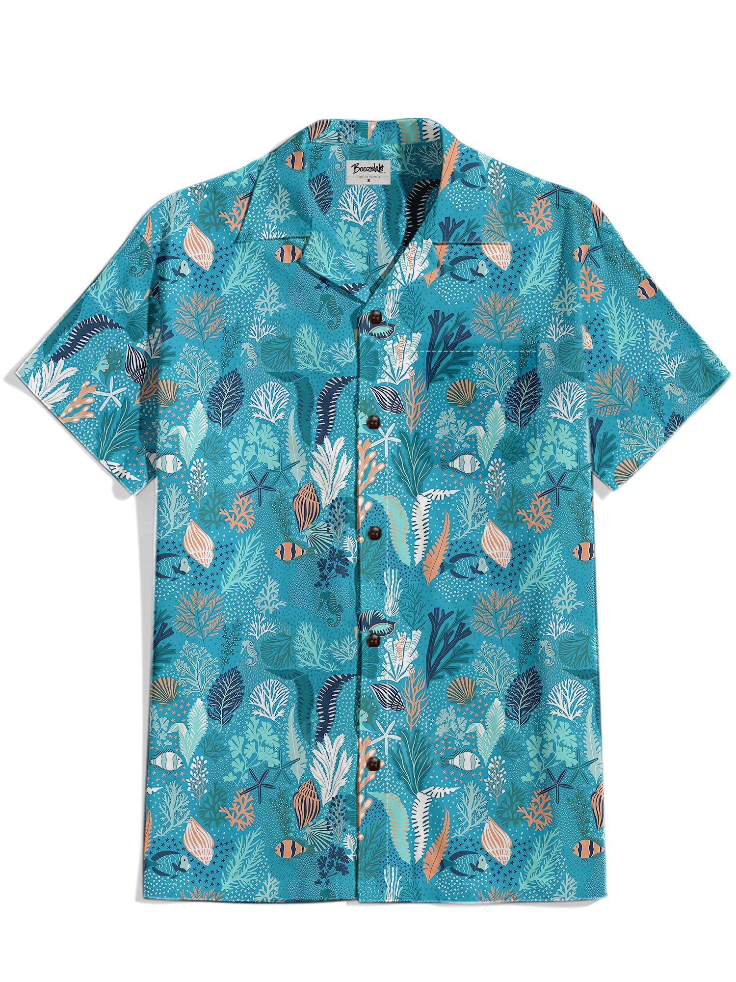 Ocean Life - 100% Cotton Cuban Collar Shirt