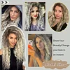 Ombre Ash Blonde Brown Curly Wig Long Wavy