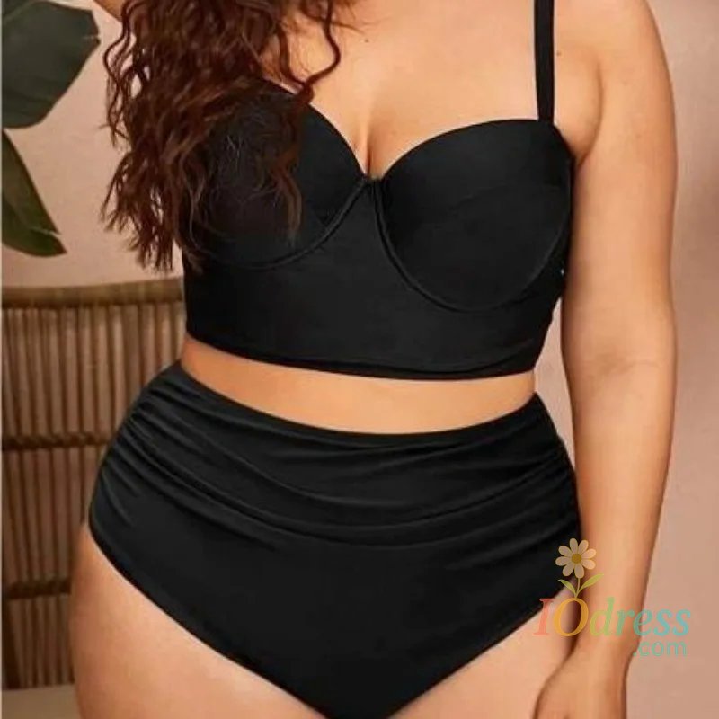 IO Dress 2025 New Plus Size Swimwear Women Push Up Bikini High Waist Bikini Set Underwire Swimsuit Bathing Suit Beach Tankini Mujer 4XL