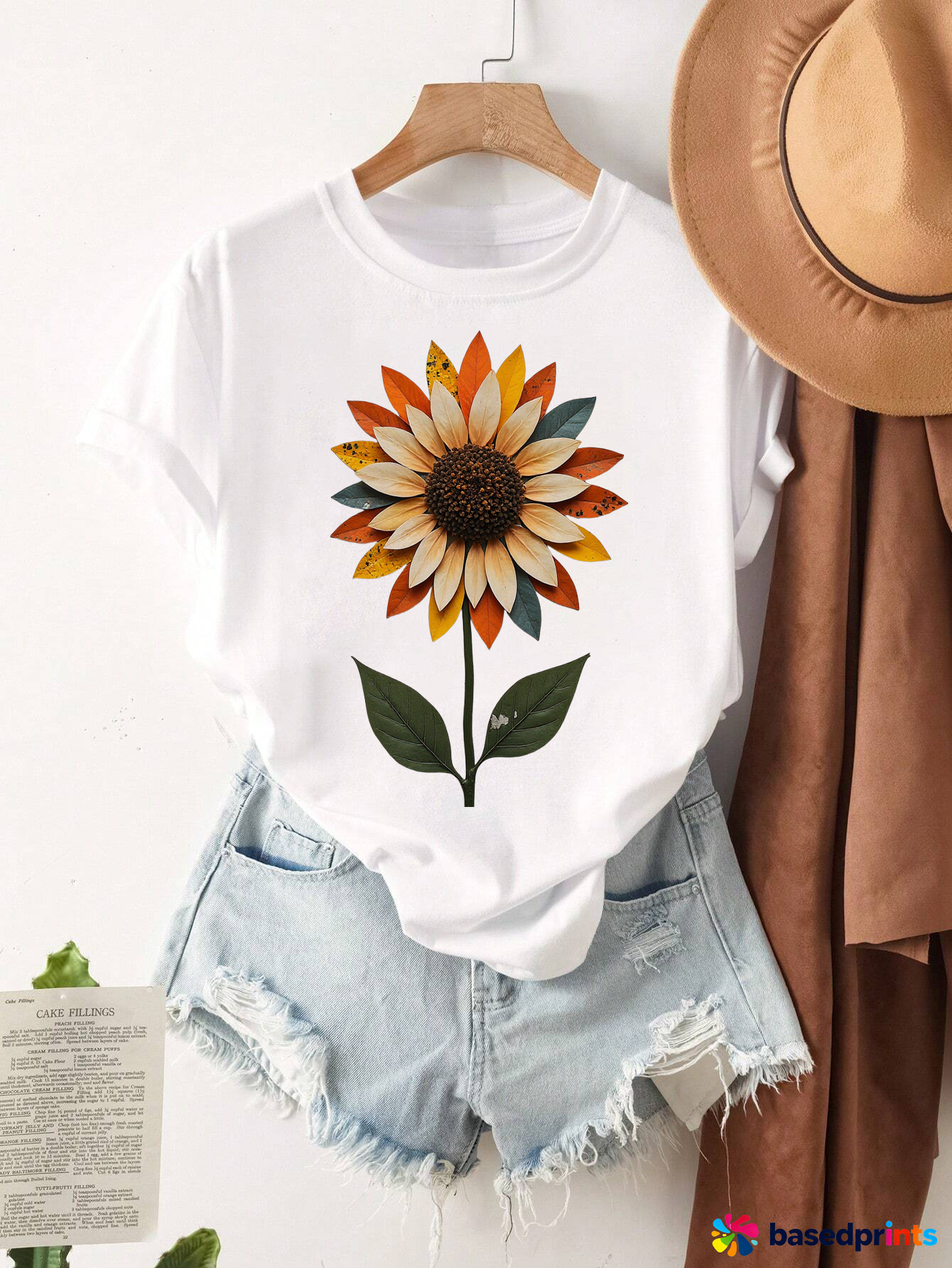 Sunflower Graphic Tee Women's Casual Short Sleeve T-Shirt