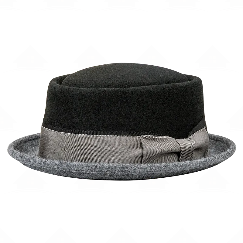 Home Prefer  Two-Tone Classic Fedora Hat &ndash; Unisex Felt Short Brim