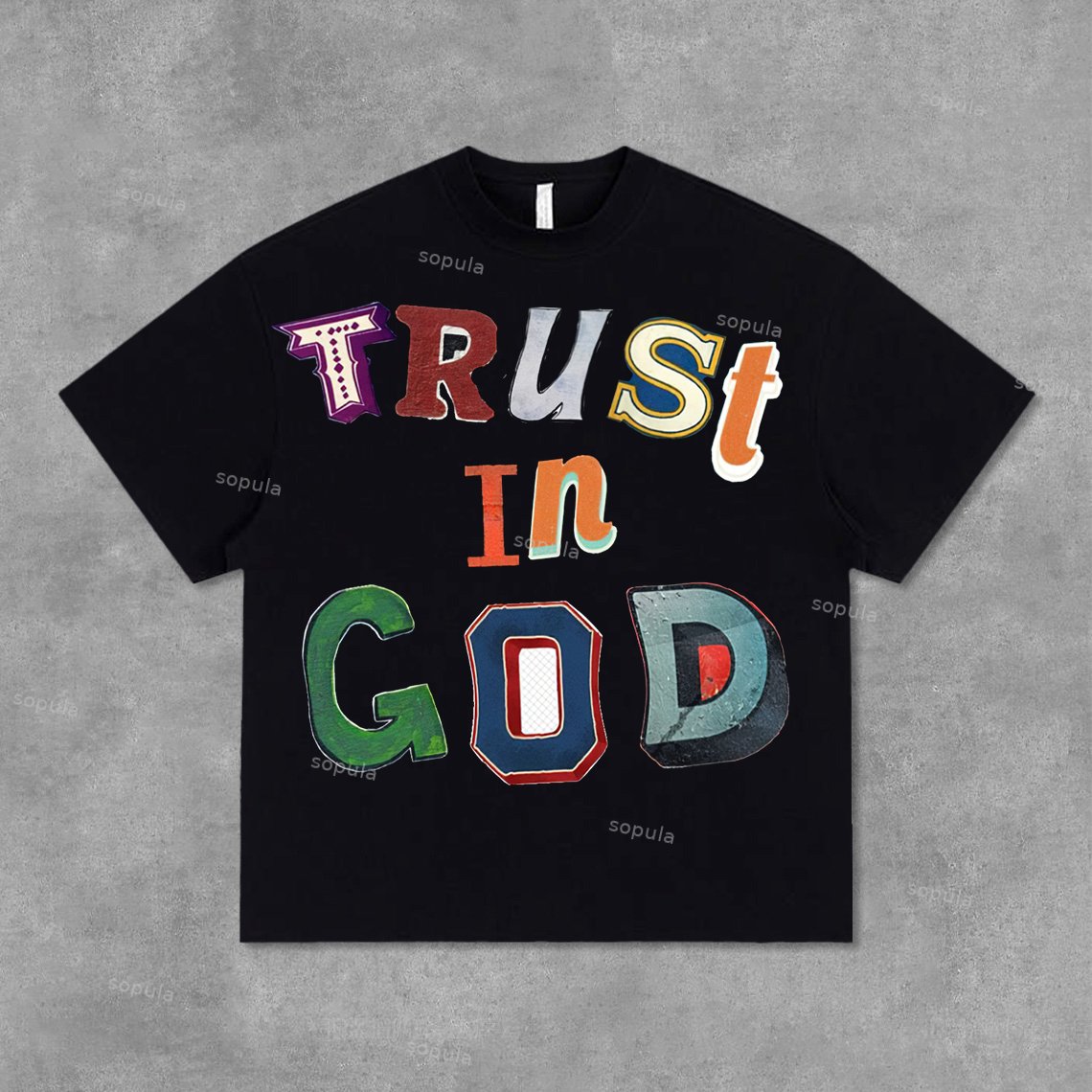 Trust In God Graphic 100% Cotton Short Sleeve T-shirt