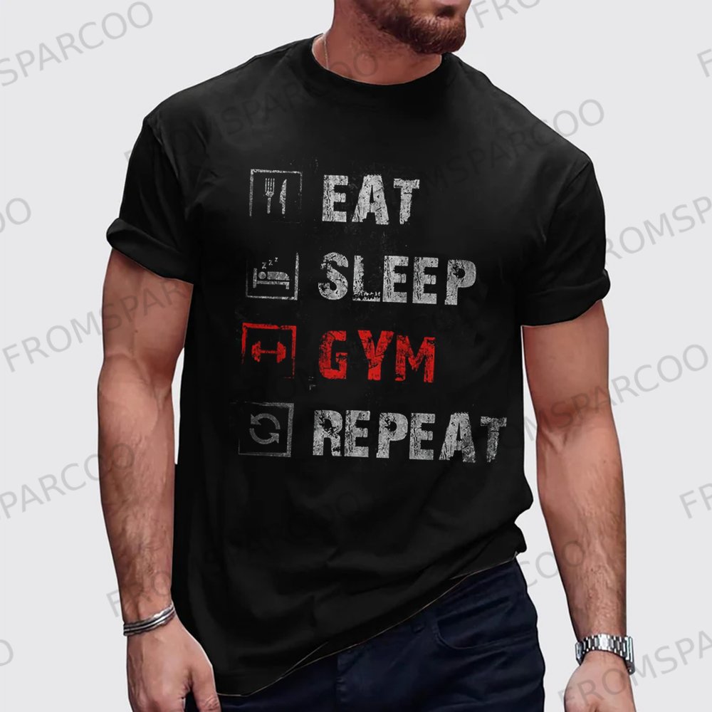 Men's Motivational Print Gym T-Shirt