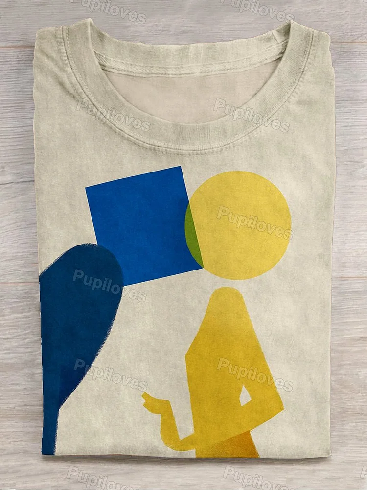 Pupiloves Pupiloves  Unisex Valentine's Day Art Print Crew Neck Short Sleeve T-Shirt