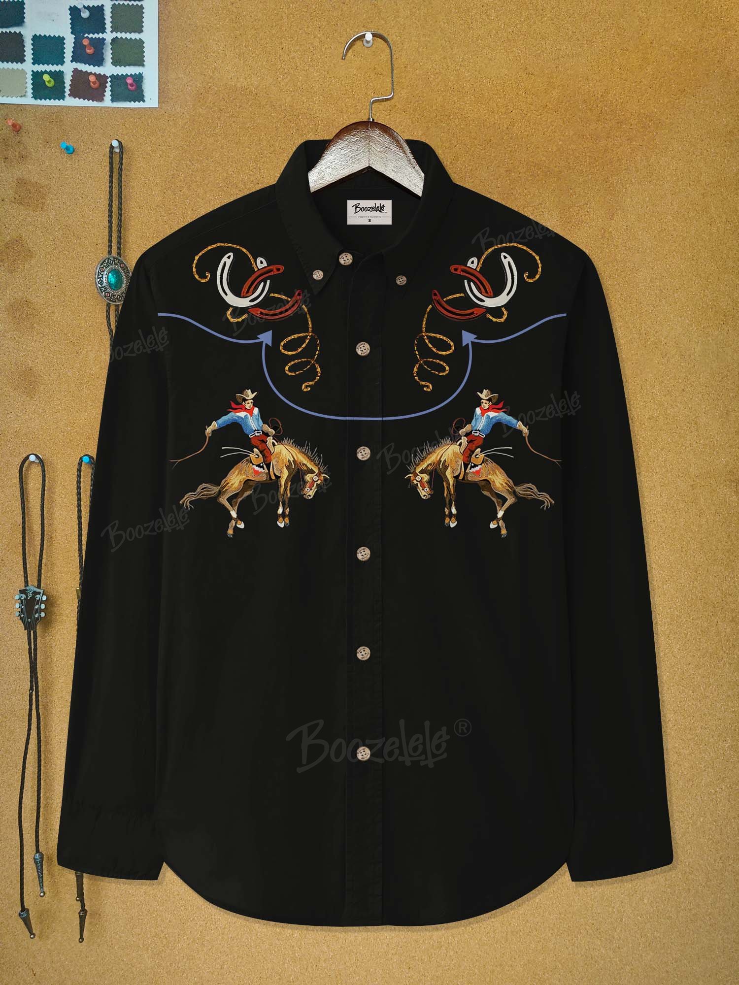 Western 1954 Cowboy - 100% Cotton Long Sleeves Shirt