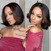 Brown Highlight Short Layered Bob Wig Glueless Wig