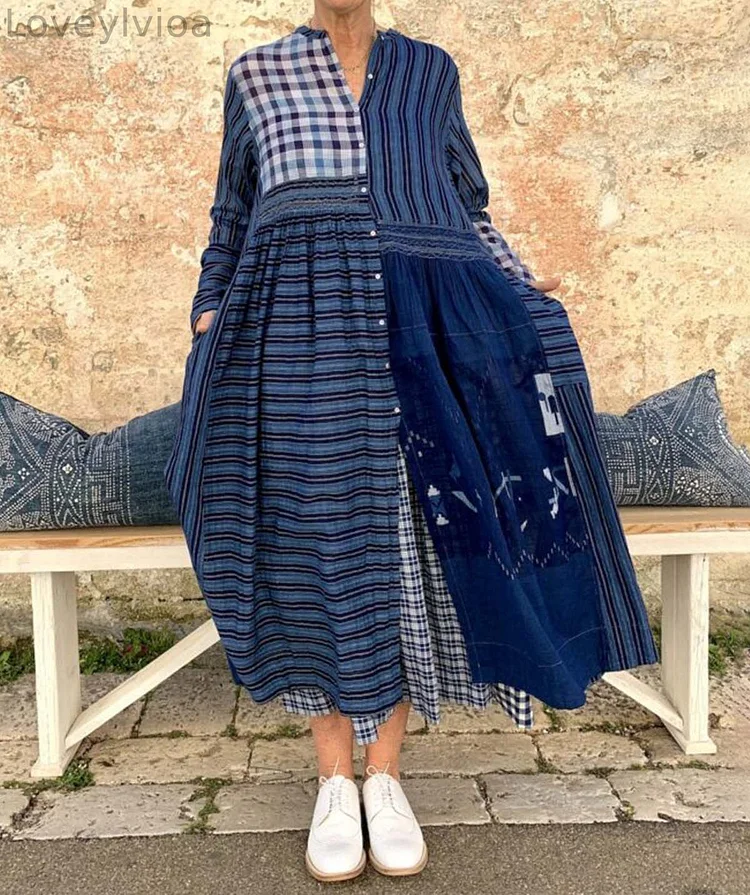 Resort Striped Loose Fit Dress