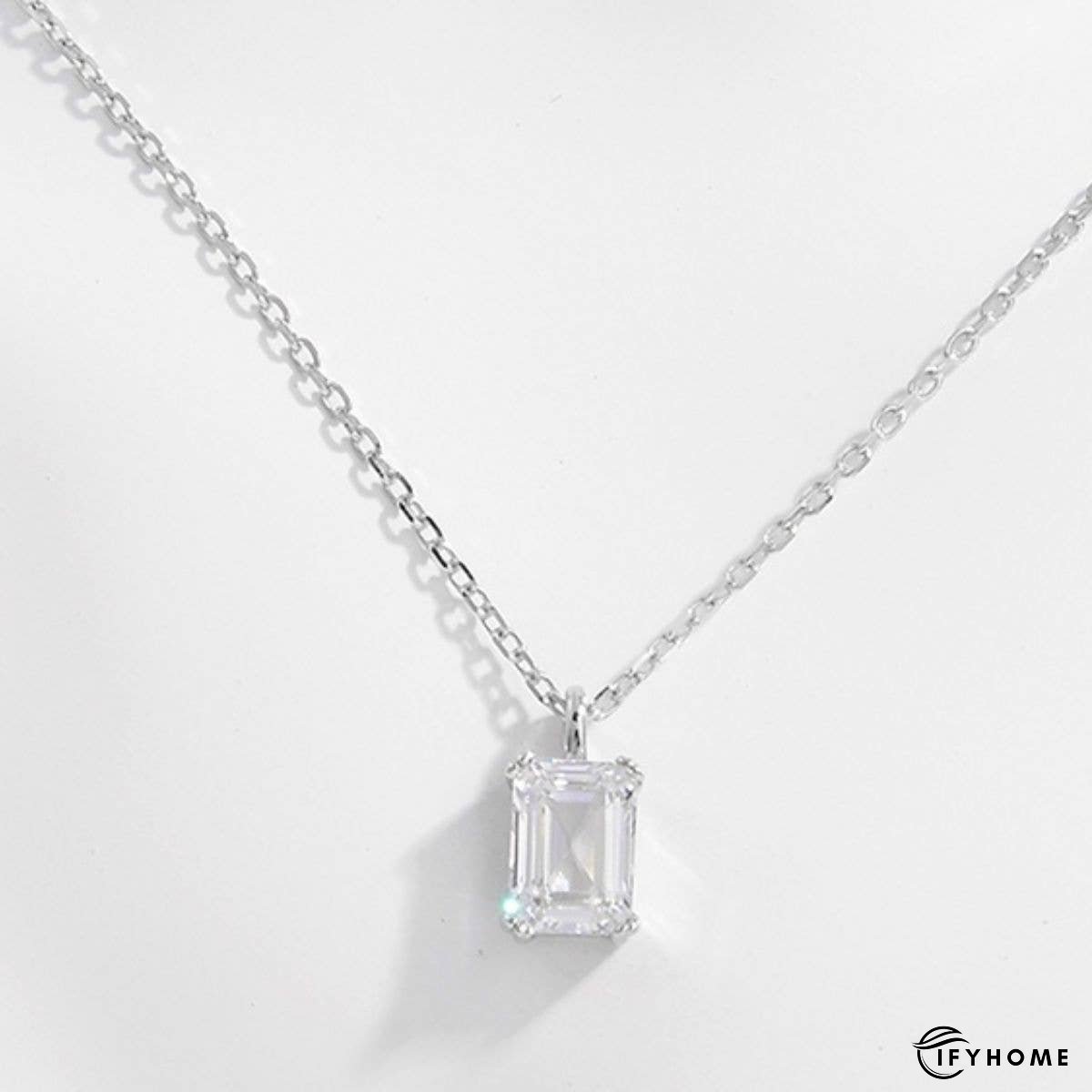 925 Sterling Silver Zircon Pendant Necklace | IFYHOME
