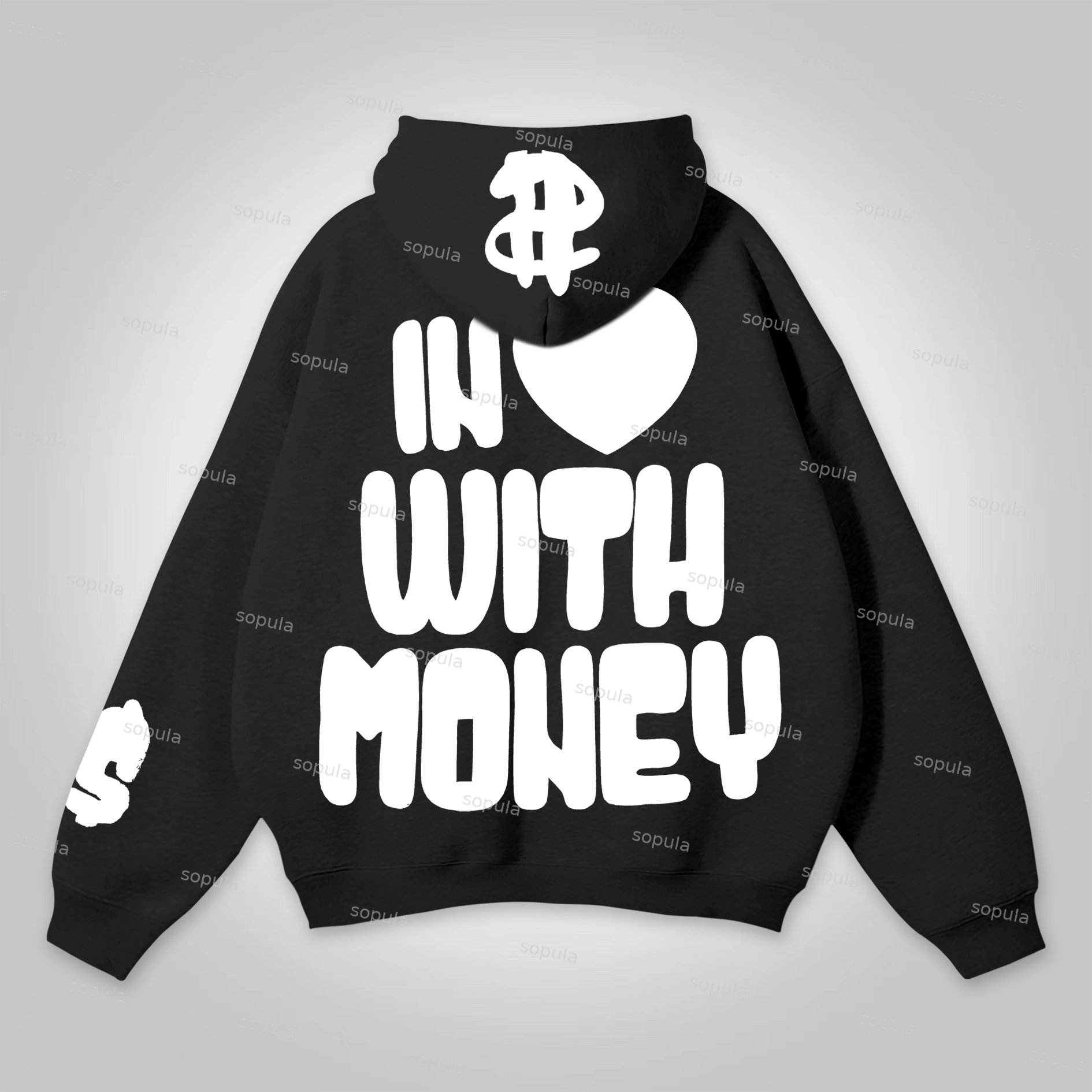 Sopula Money Motion Graphics Pocketless Hoodie - Sopula｜Premium Graphic Tees & Graphic Clothing