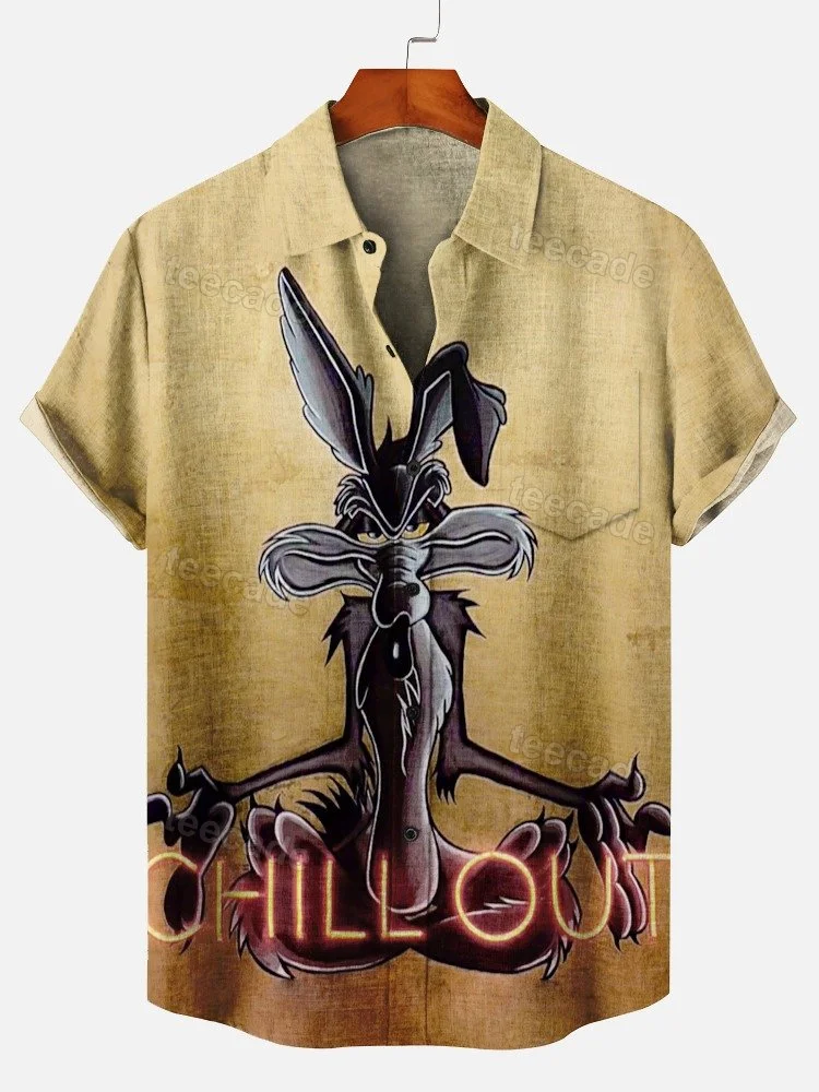 Teecade Teecade Character Calm Meditating Chill Out Art Print Shirt