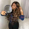 Brown Mixed Gold Long Wave Wig